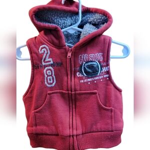 Stylish Red Kids Hooded Vest